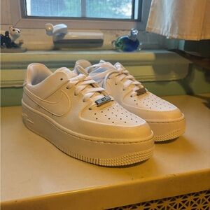 New never worn platform Nike Air Force’s